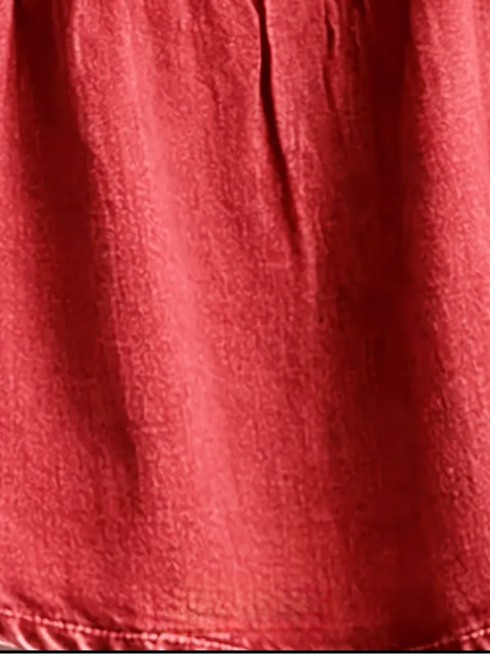 Astrid Babydoll Square-Neck Peasant Tunic in Dusty Rose Red With Trim XL NWT - Picture 3 of 3